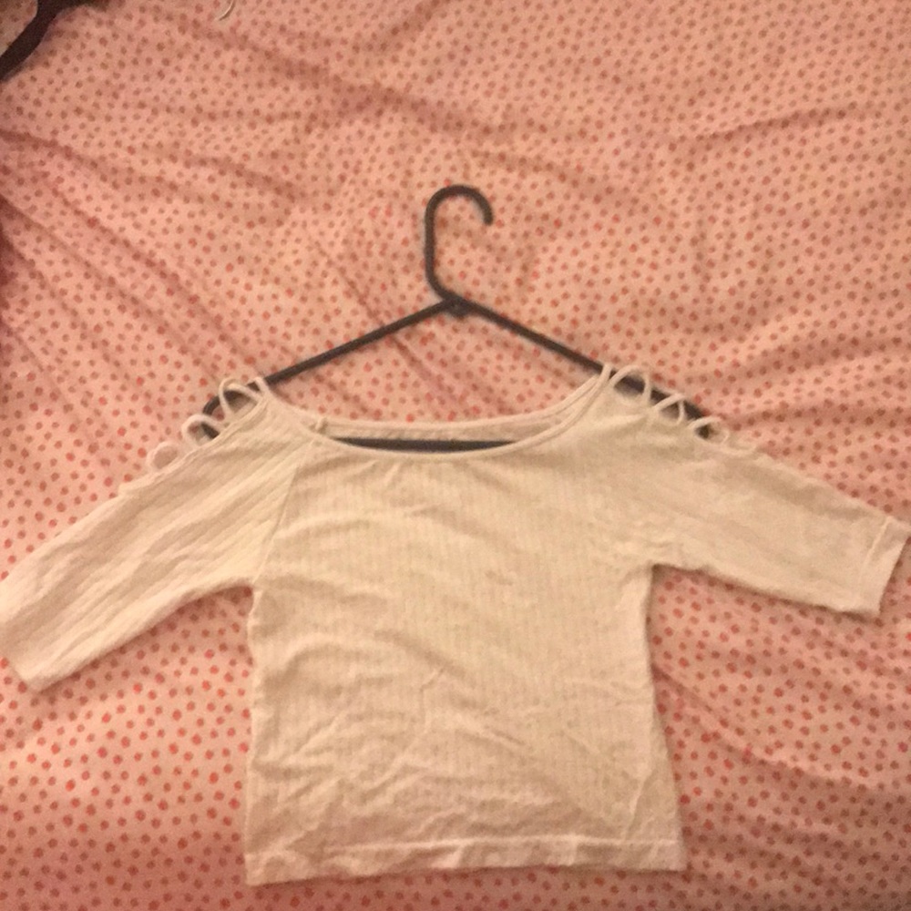 White crop top